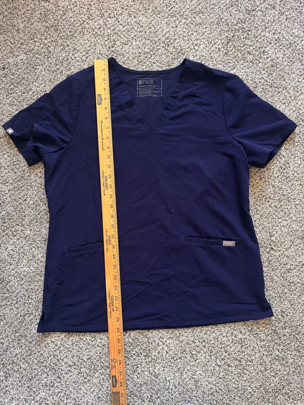 FIGS Scrubs Women’s Casma Top Size Large Livingston Pants Size Large Petite Navy - Picture 7 of 16